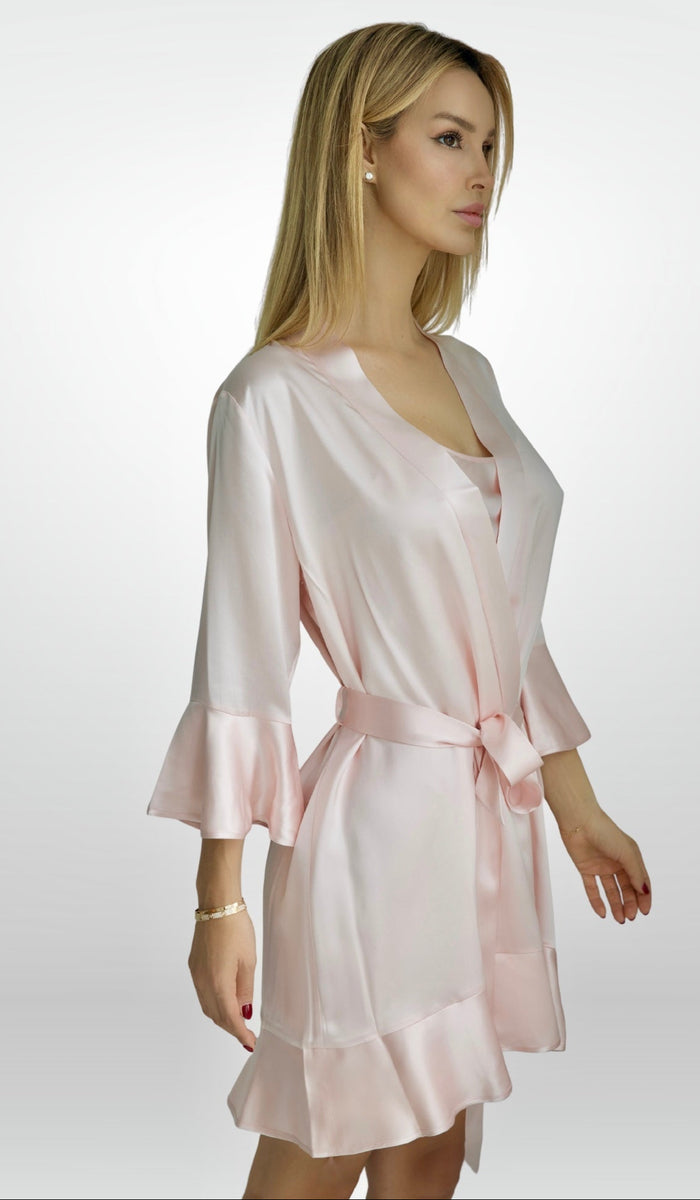 Silk Petal Pink Robe